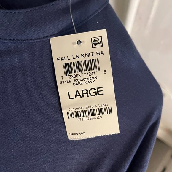 Alfani Large Navy Blue Pajama Long Sleeve Shirt - Picture 7 of 10